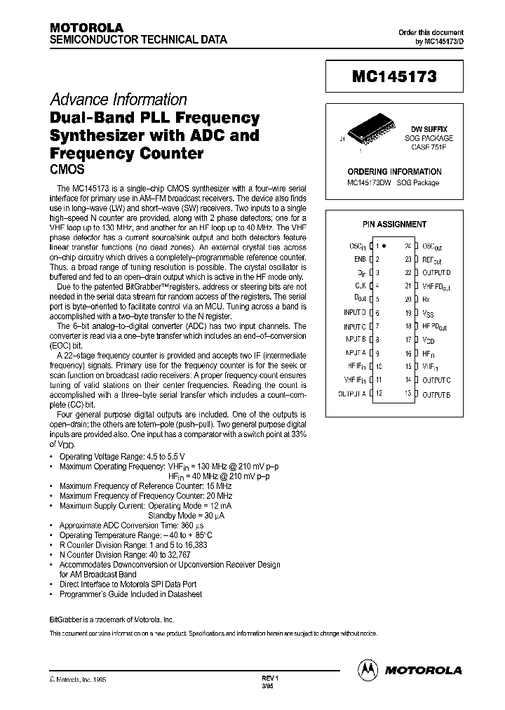 MC145173_345310.PDF Datasheet