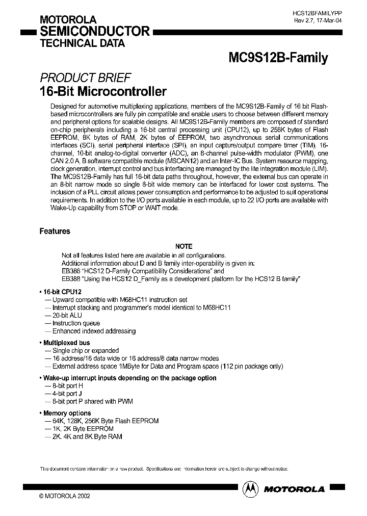 MC9S12DP512_329850.PDF Datasheet