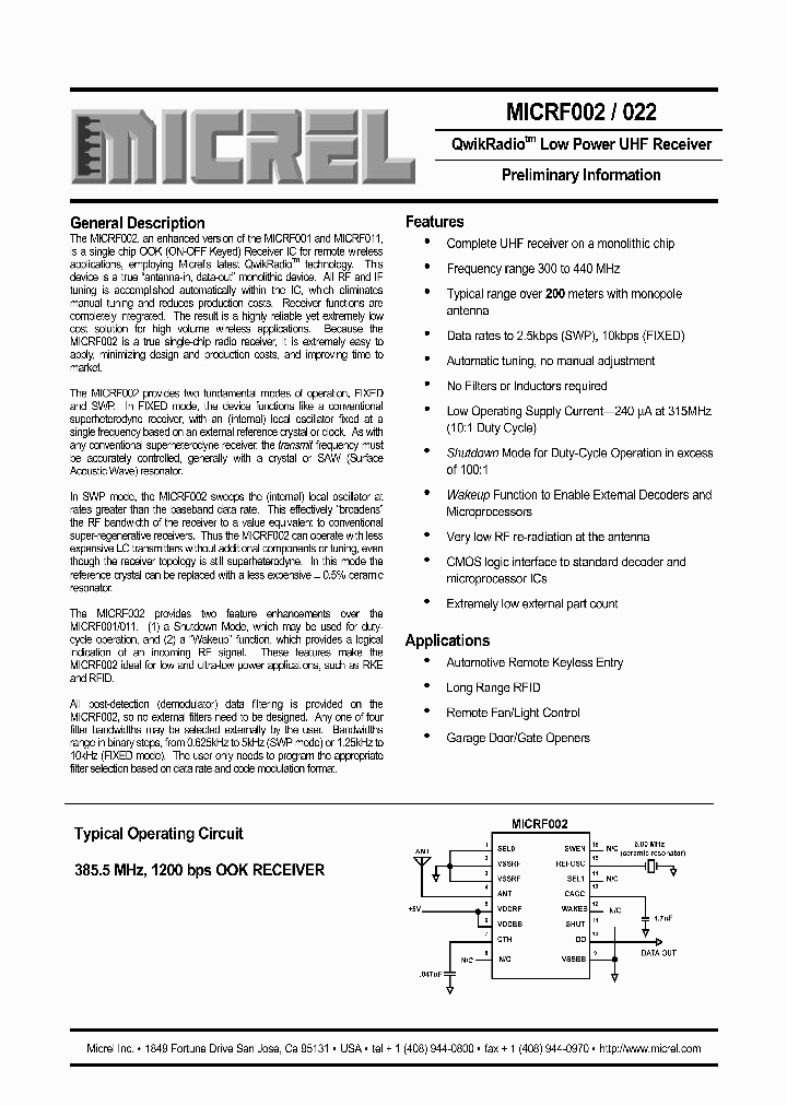 MICRF002BM_199198.PDF Datasheet