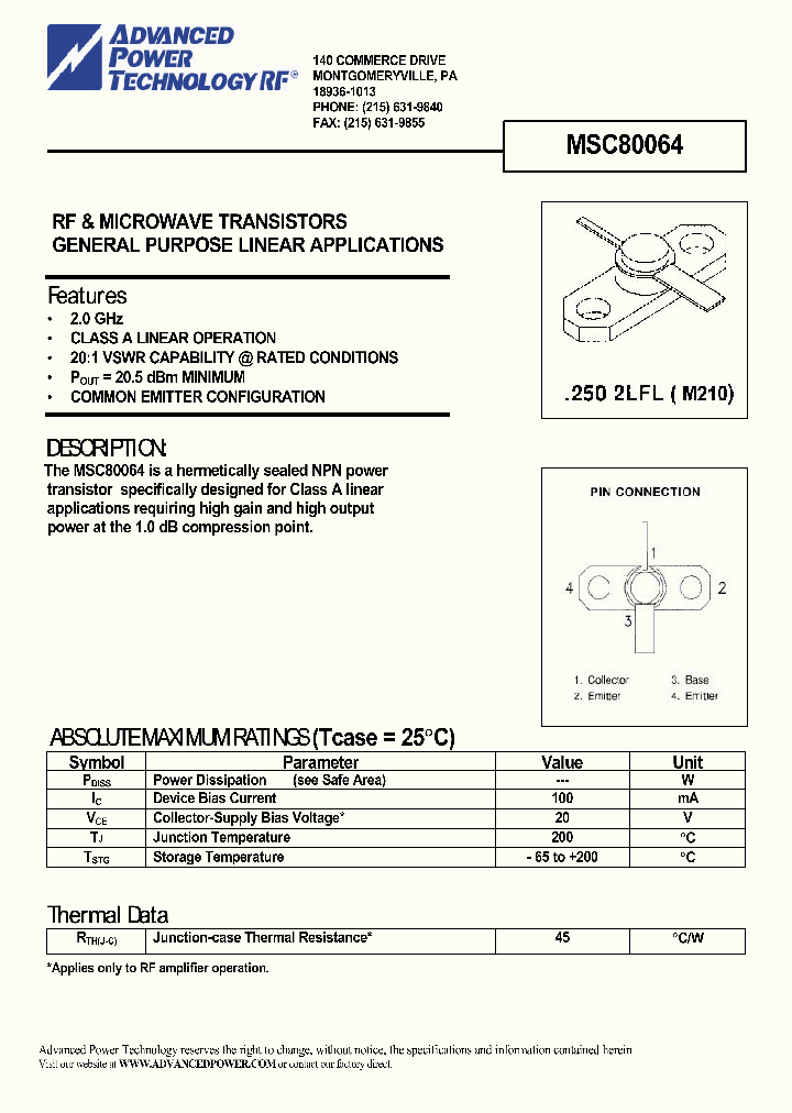 MSC80064_378631.PDF Datasheet