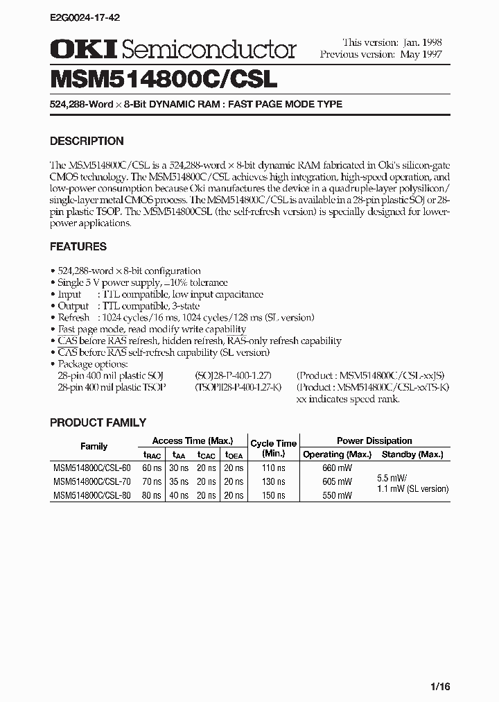 MSM514800C_32879.PDF Datasheet