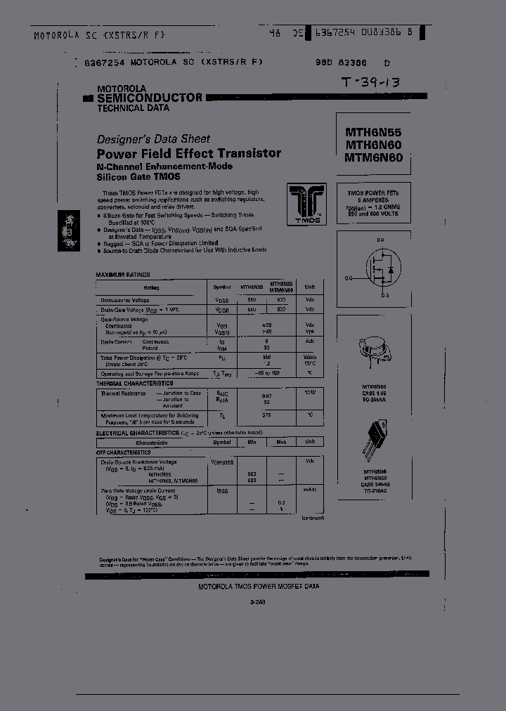 MTH6N60_348642.PDF Datasheet