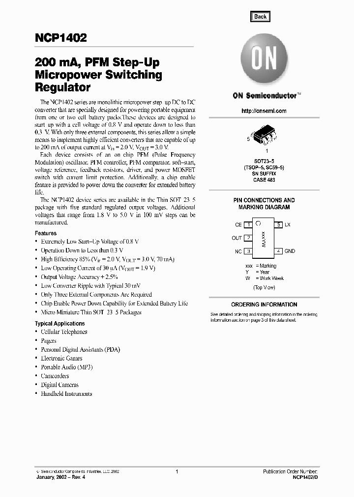 NCP1402_324684.PDF Datasheet