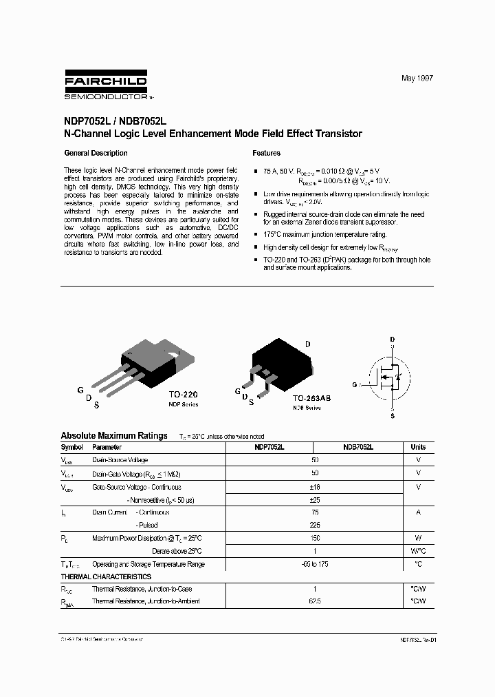 NDB7052L_361948.PDF Datasheet