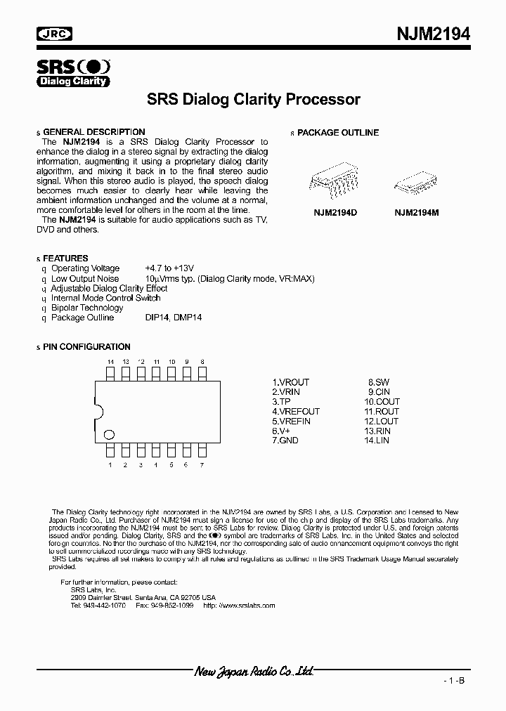 NJM2194M_337157.PDF Datasheet