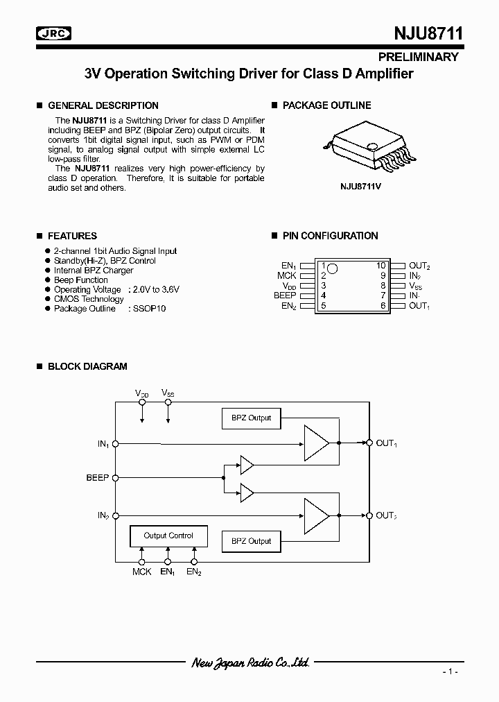 NJU8711_317336.PDF Datasheet