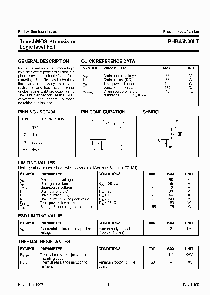 PHB65N06LT_354676.PDF Datasheet