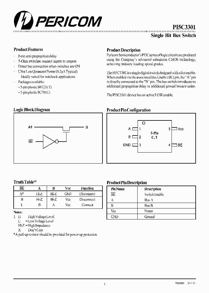 PI5C3301_278464.PDF Datasheet