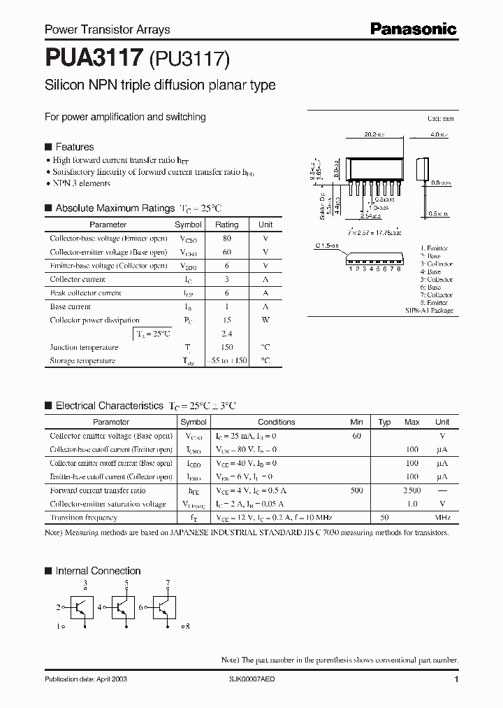 PUA3117_306605.PDF Datasheet