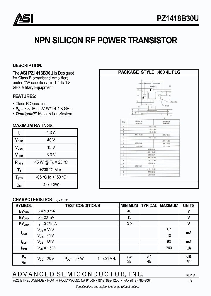PZ1418B30U_363416.PDF Datasheet
