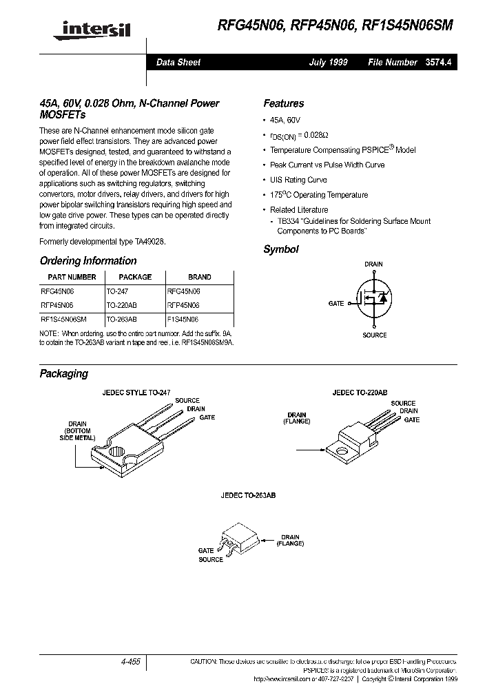 RFP45N06_171370.PDF Datasheet