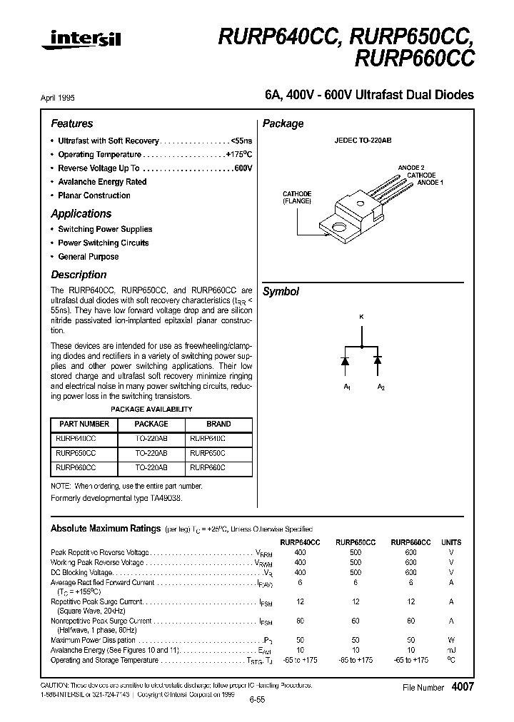 RURP640CC_352939.PDF Datasheet