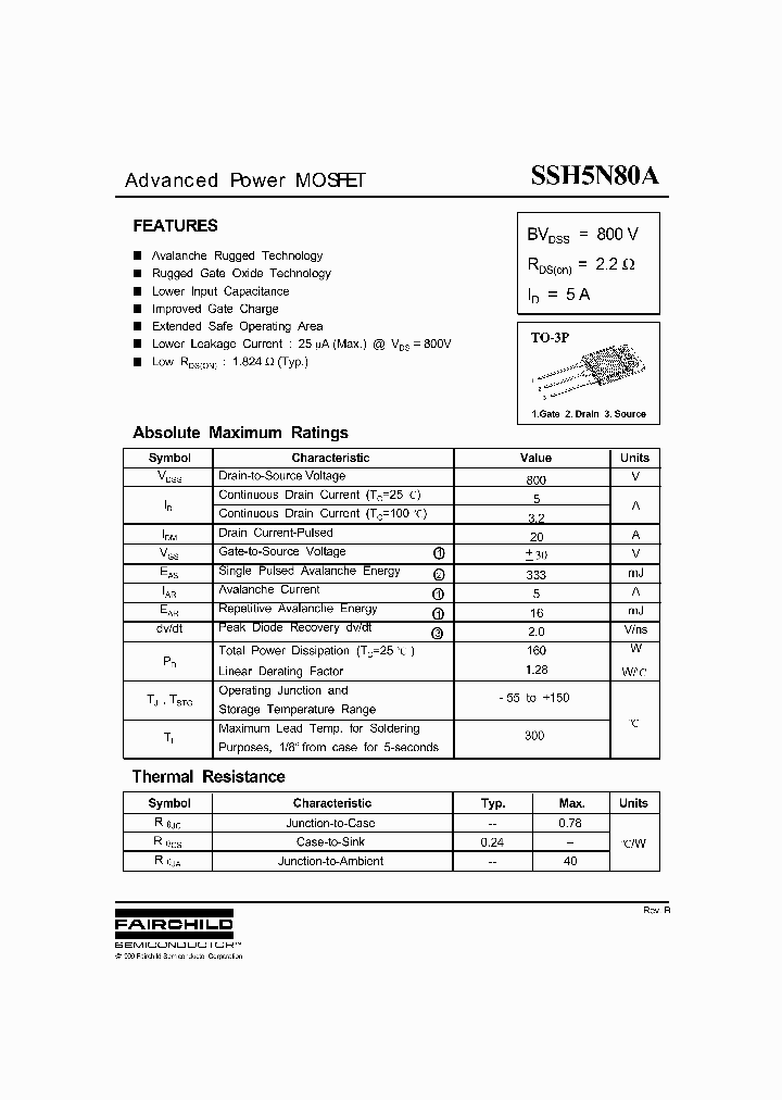 SSH5N80A_320262.PDF Datasheet
