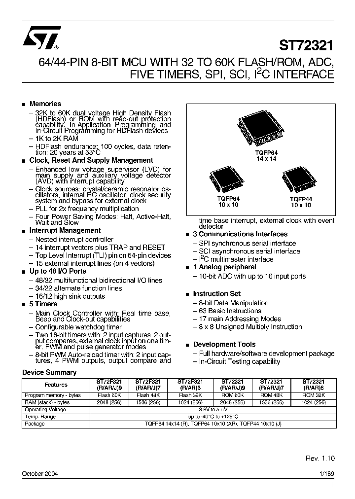 ST72F321_361417.PDF Datasheet