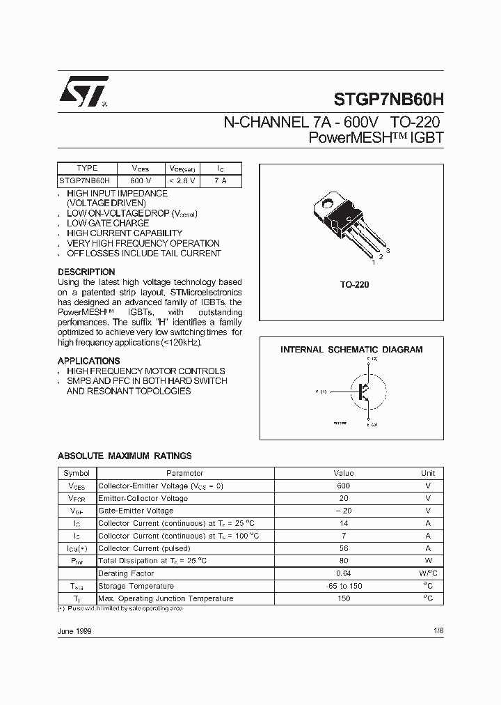 STGP7NB60_77101.PDF Datasheet