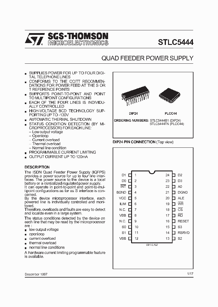 STLC5444_67010.PDF Datasheet