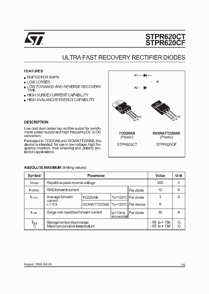 STPR620CF_179286.PDF Datasheet