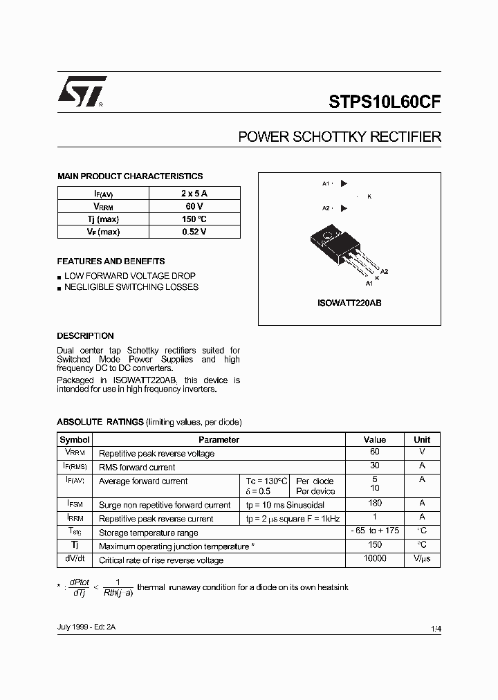 STPS10L60CF_355208.PDF Datasheet