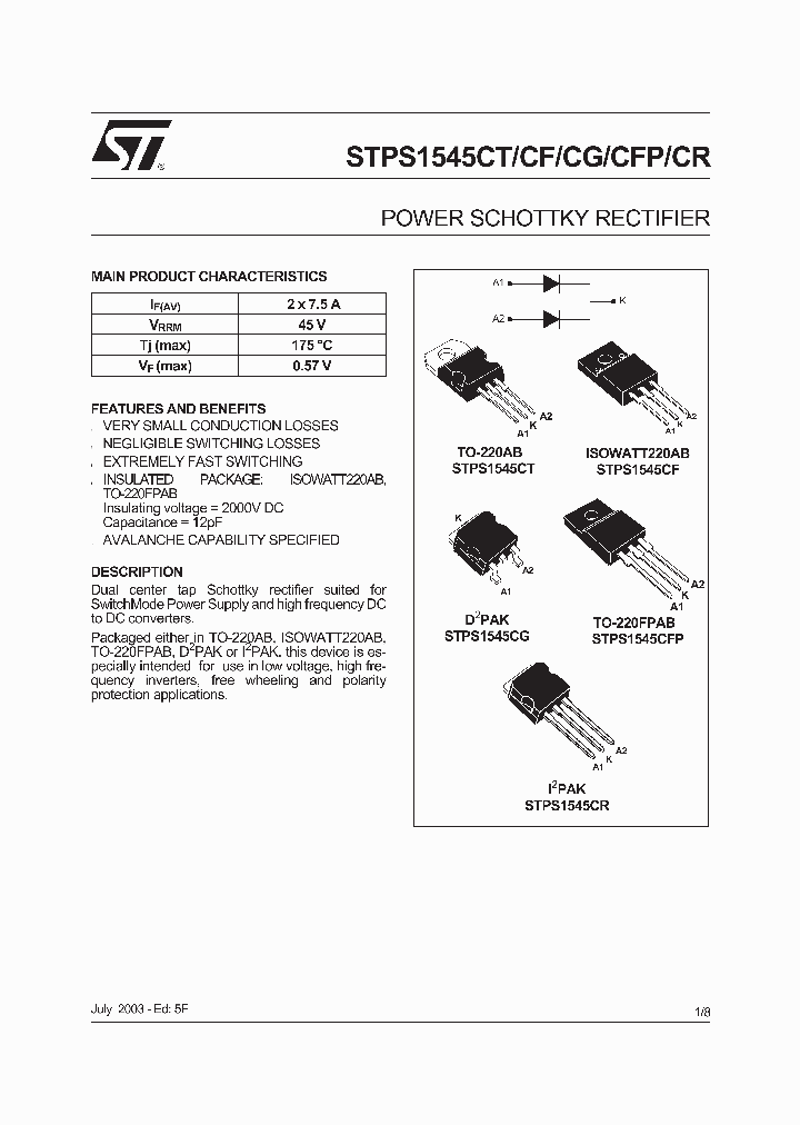 STPS1545CT_180515.PDF Datasheet