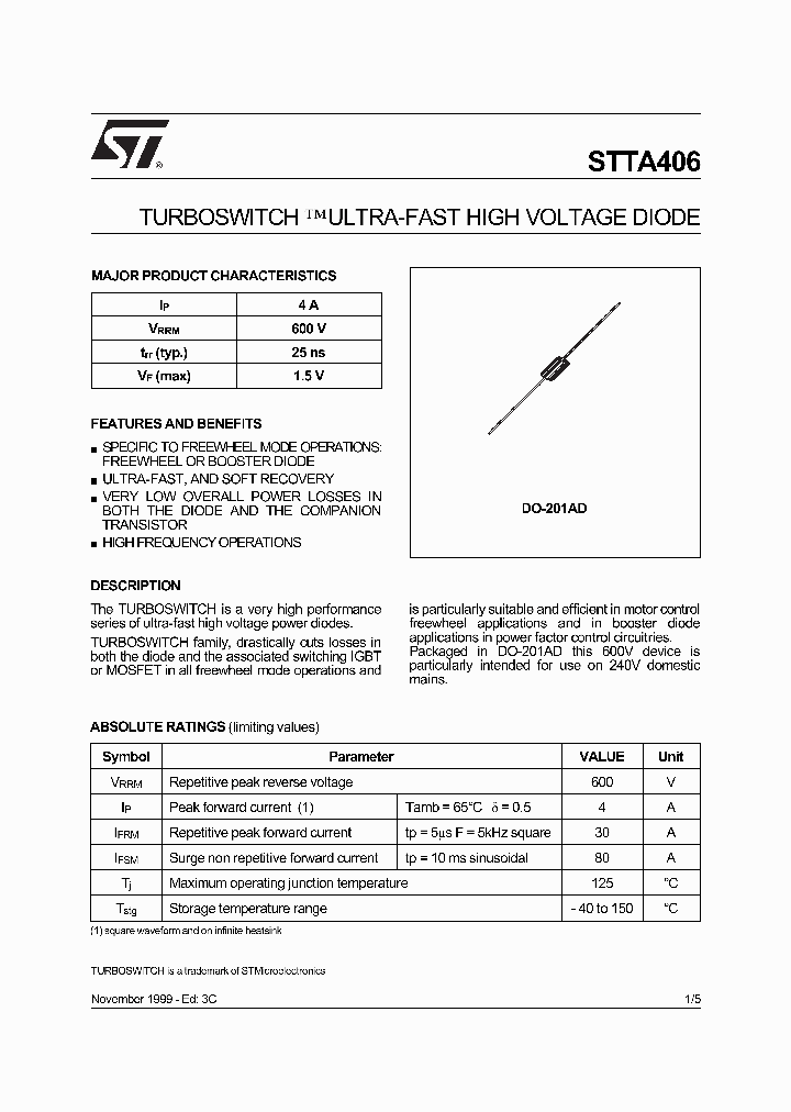 STTA406RL_346805.PDF Datasheet