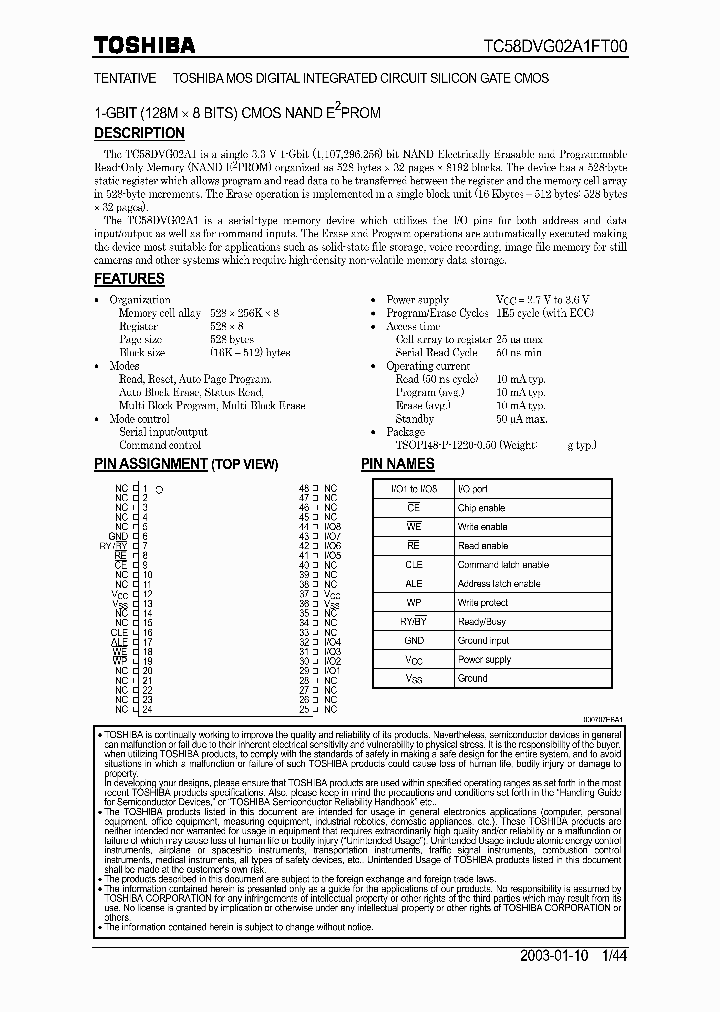 TC58DVG02A1FT00_198858.PDF Datasheet