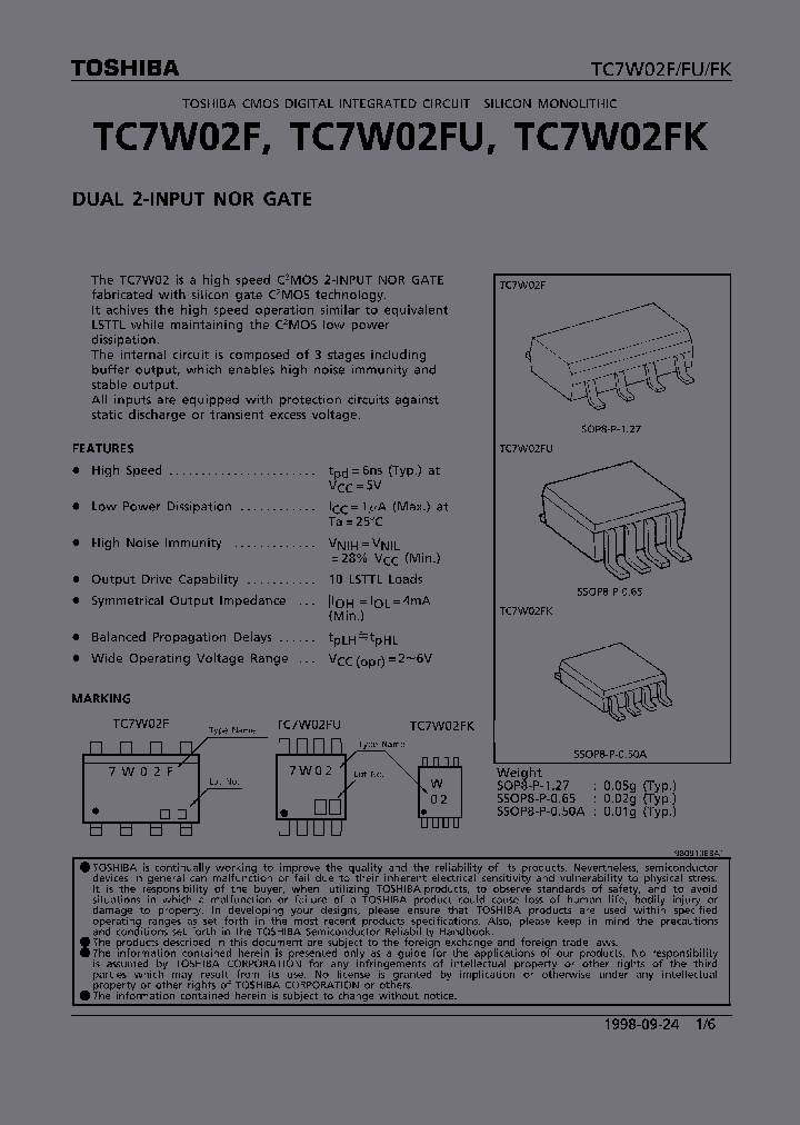 TC7W02_128218.PDF Datasheet