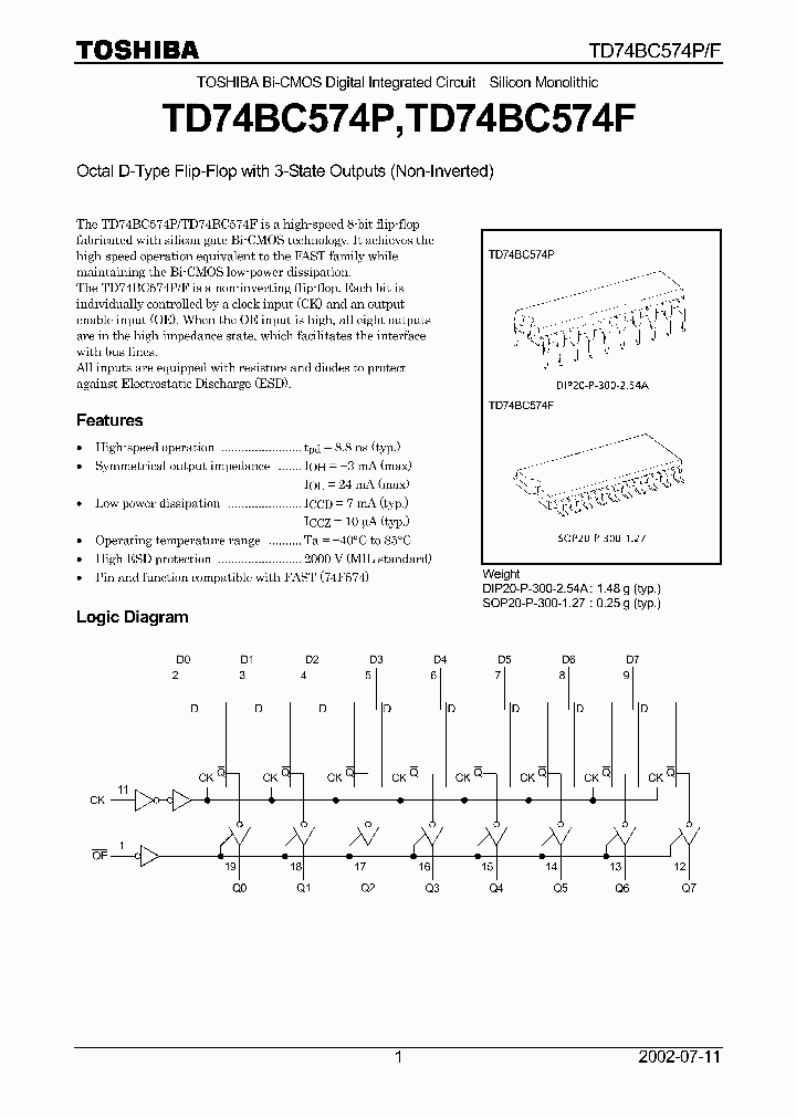 TD74BC574P_311009.PDF Datasheet