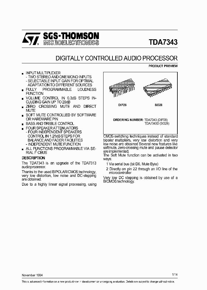 TDA7343_197514.PDF Datasheet