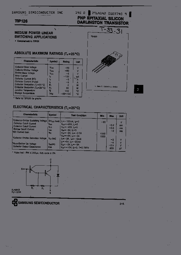 TIP126_314682.PDF Datasheet