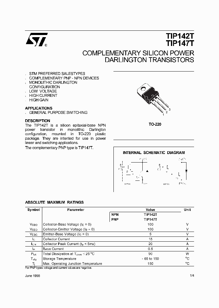 TIP142T_313872.PDF Datasheet