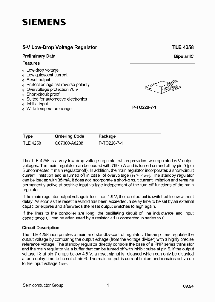 TLE4258_344525.PDF Datasheet