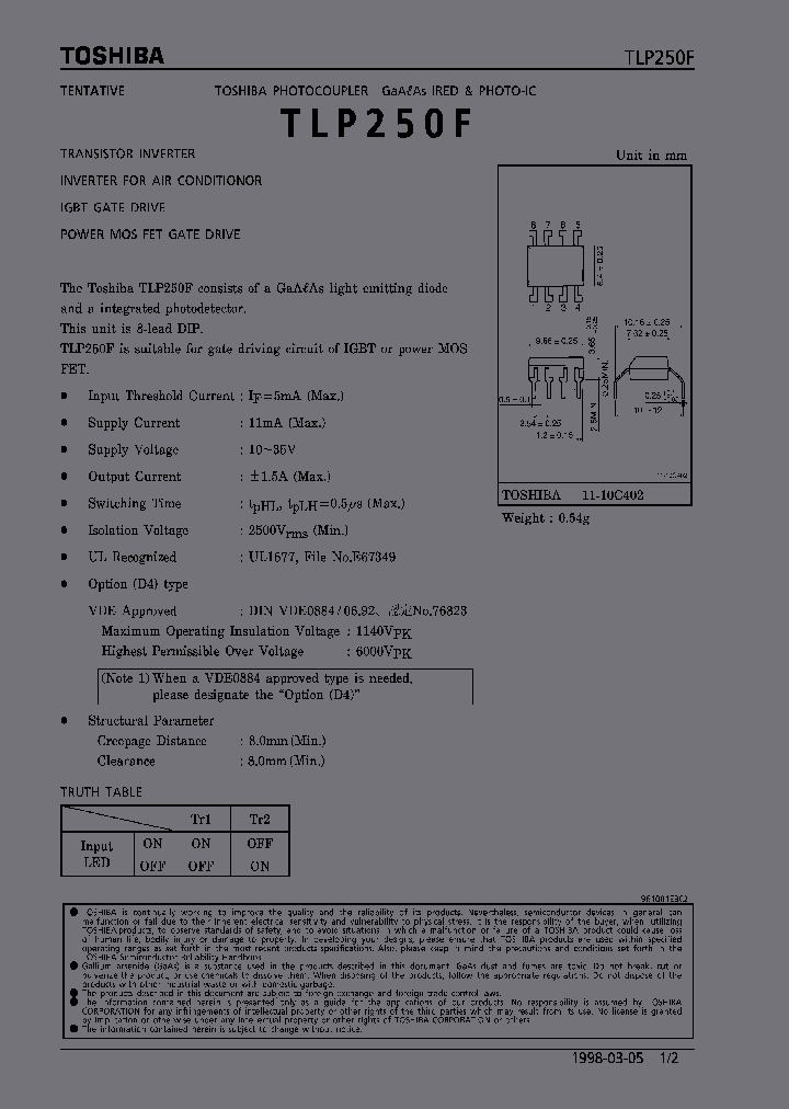 TLP250F_325047.PDF Datasheet