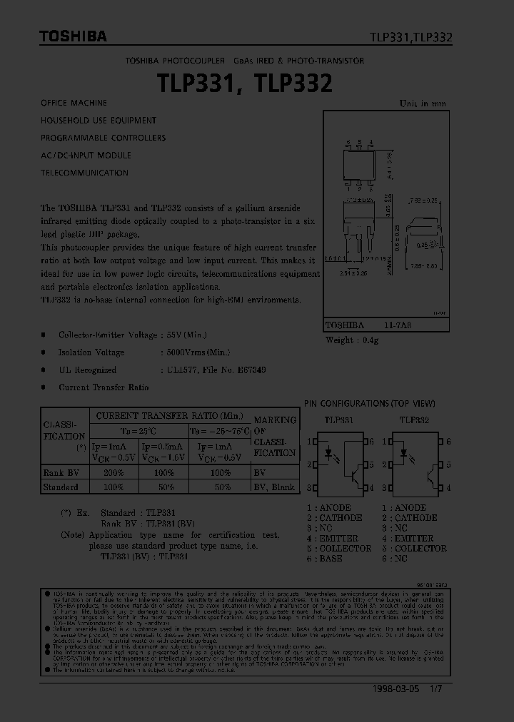 TLP331_372848.PDF Datasheet