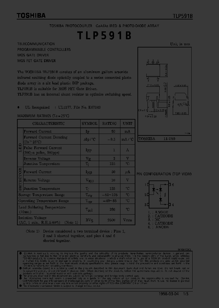 TLP591B_197116.PDF Datasheet