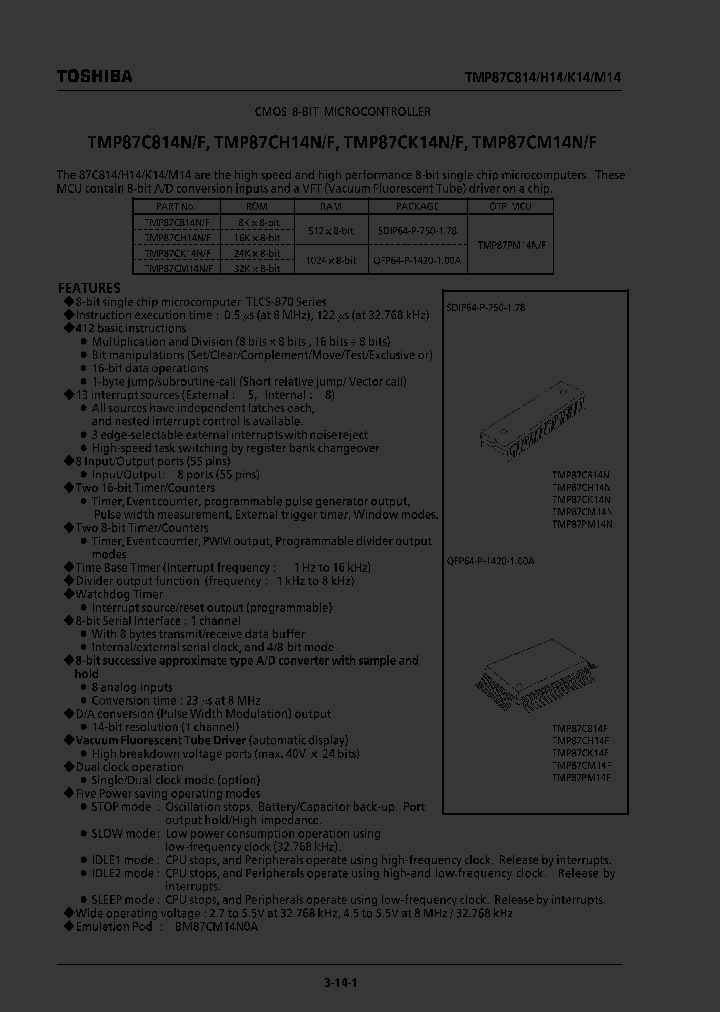 TMP87C814NF_196983.PDF Datasheet