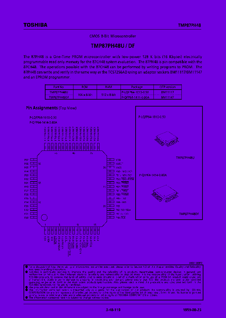 TMP87PH48U_198358.PDF Datasheet