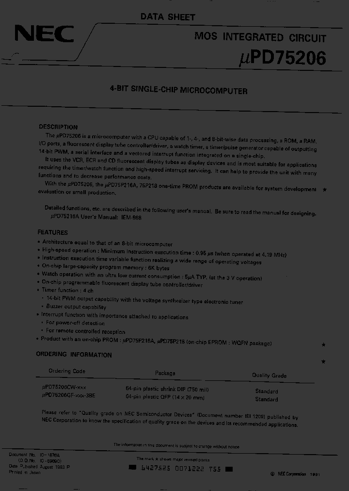 UPD75206CW_199535.PDF Datasheet