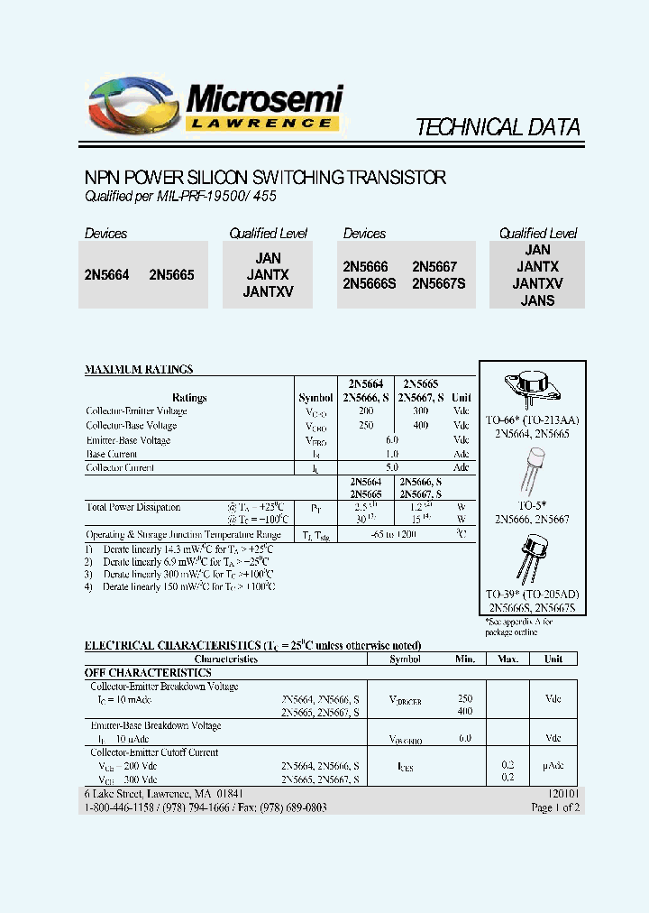 JANTX2N5666S_398794.PDF Datasheet