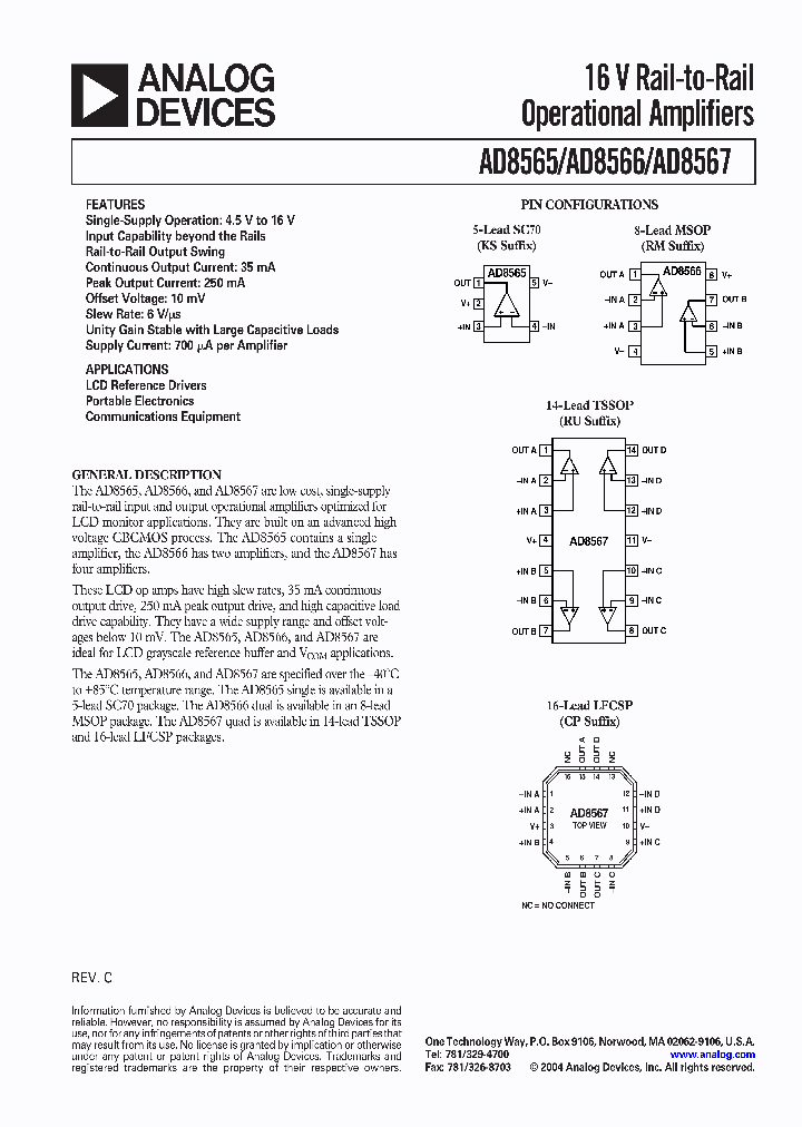 AD8566ARM-R2_377182.PDF Datasheet