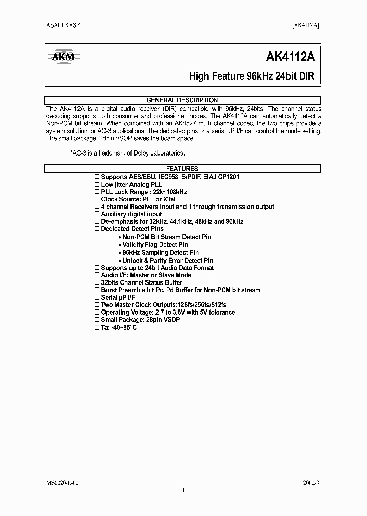 AK4110_150519.PDF Datasheet