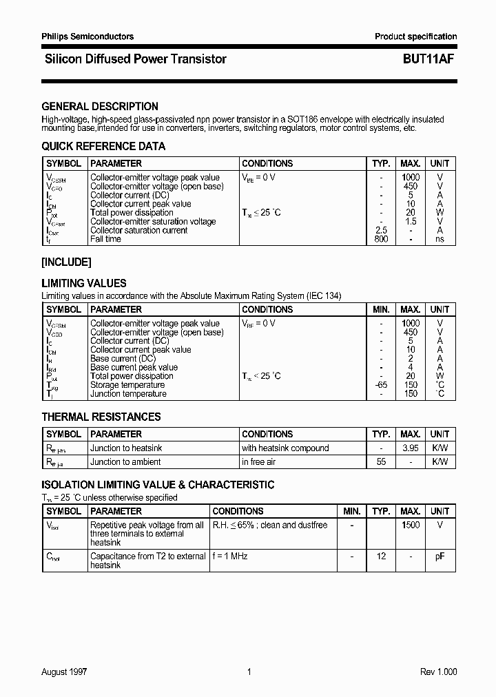 BUT11AF_407460.PDF Datasheet