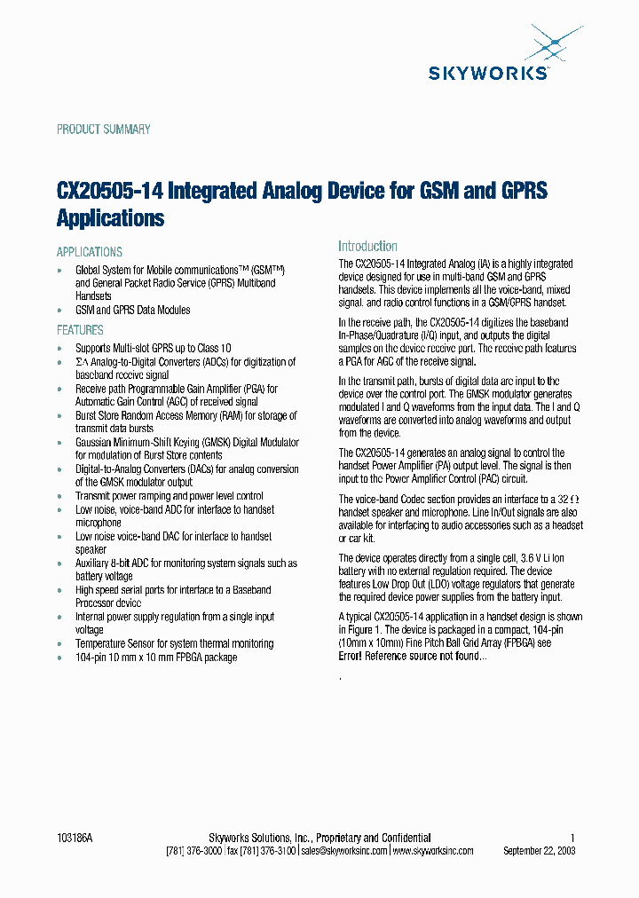 CX20505_405029.PDF Datasheet