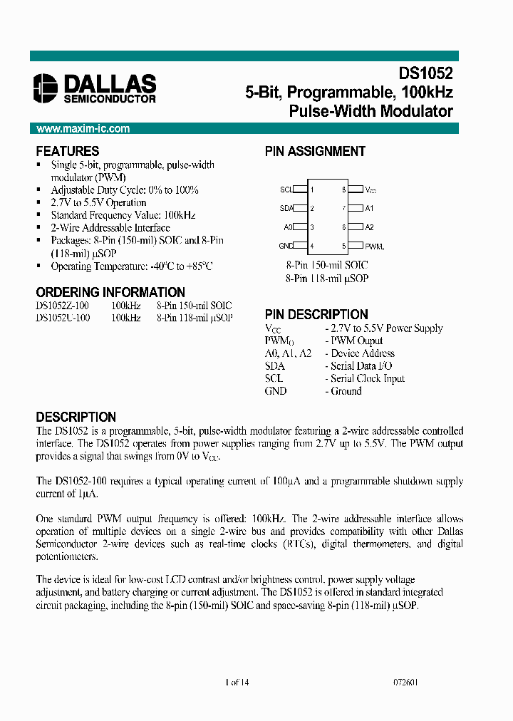DS1052_398147.PDF Datasheet