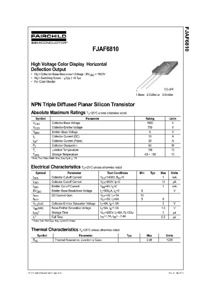 FJAF6810_388660.PDF Datasheet