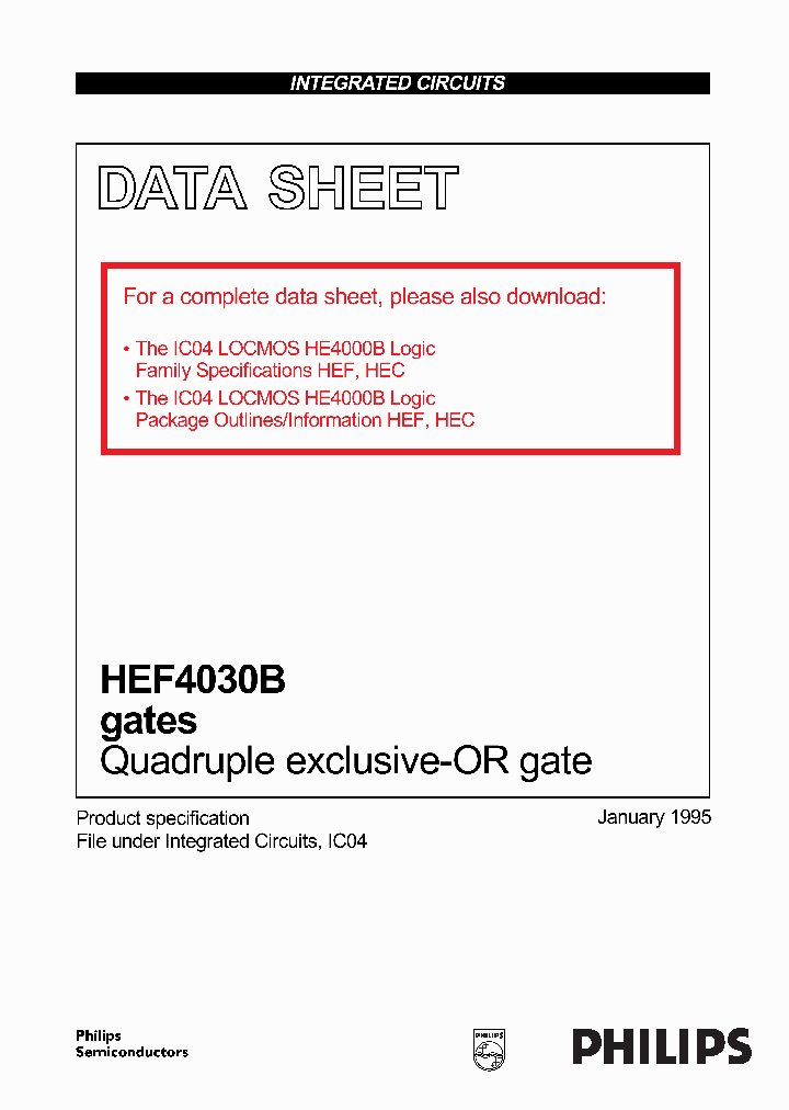 HEF4030BN_391558.PDF Datasheet