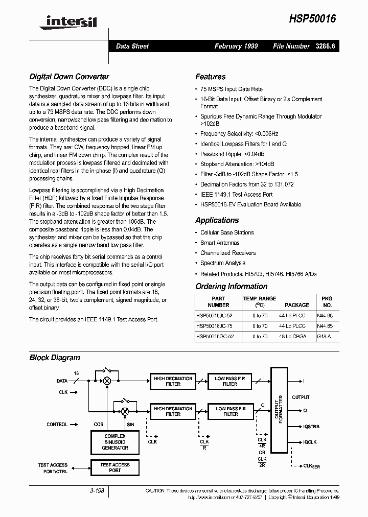 HSP50016_97959.PDF Datasheet