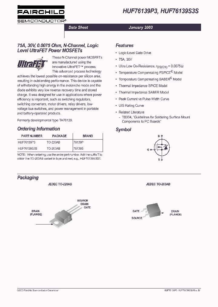 HUF76139P3_163231.PDF Datasheet