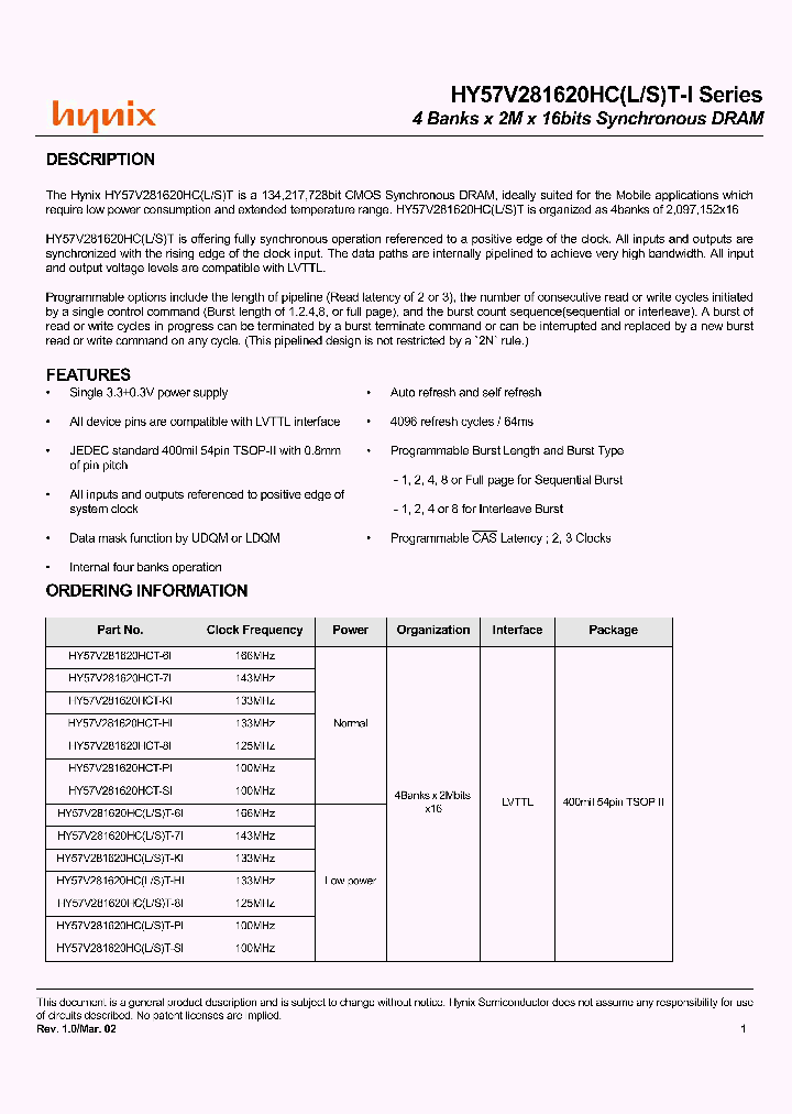 HY57V281620HCST-6I_392444.PDF Datasheet