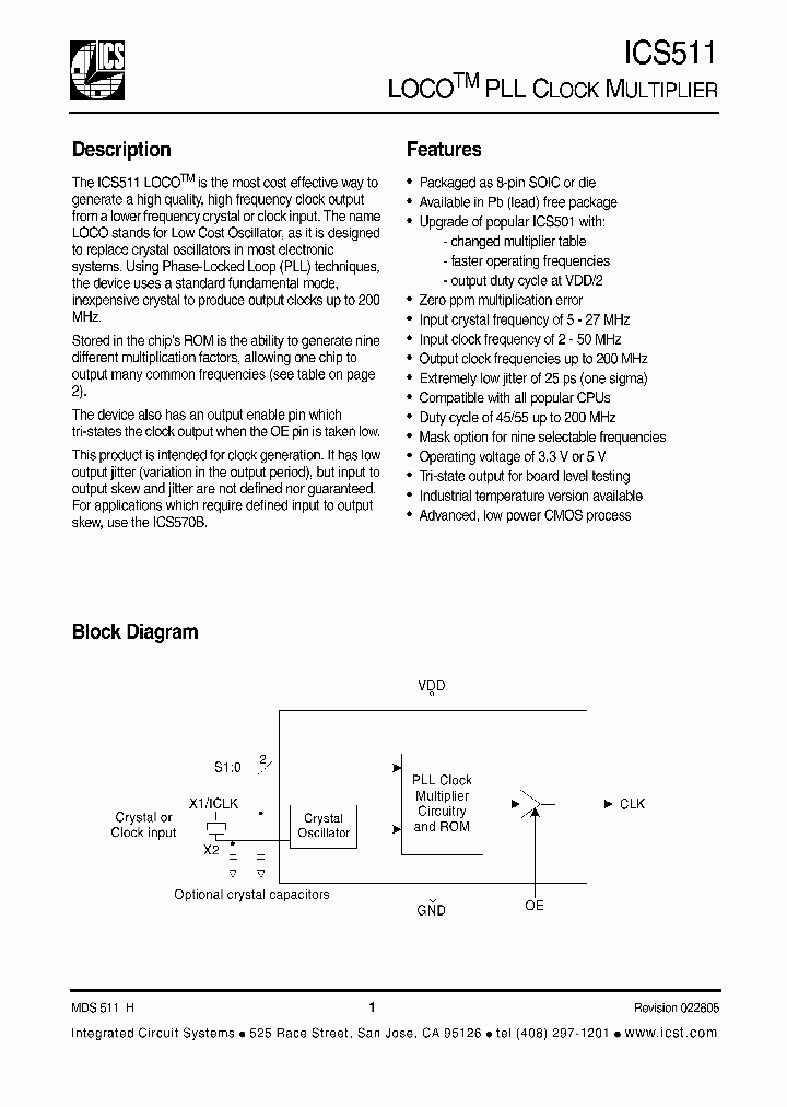 ICS511_391838.PDF Datasheet