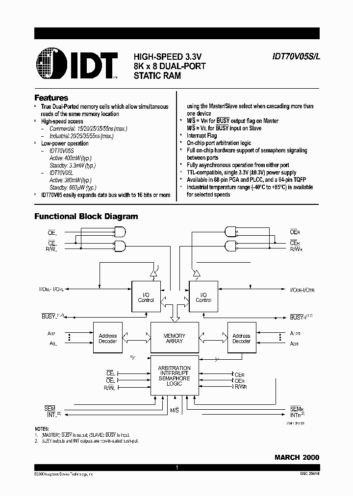 IDT70V05SL_395648.PDF Datasheet